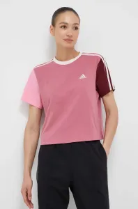 Bavlněné tričko adidas růžová barva #6110388