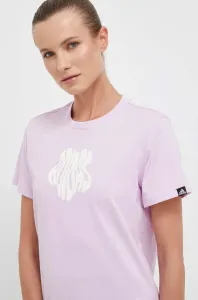 Bavlněné tričko adidas růžová barva
