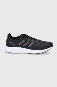 Boty adidas FY9624 černá barva, na plochém podpatku
