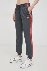 Kalhoty adidas HE9366 dámské, šedá barva, hladké #4487011
