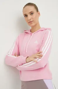 Mikina adidas dámská, růžová barva, s aplikací