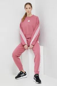 Mikina adidas dámská, růžová barva, s aplikací #4935811