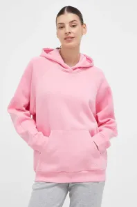 Mikina adidas dámská, růžová barva, s kapucí, hladká #6147341