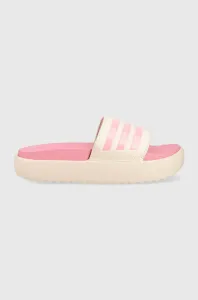 Pantofle adidas Dámské, růžová barva, na platformě #4735872