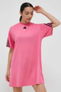 Šaty adidas růžová barva, mini, oversize