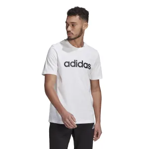 Tričko adidas Essentials Embroidered Linear Logo Bílá