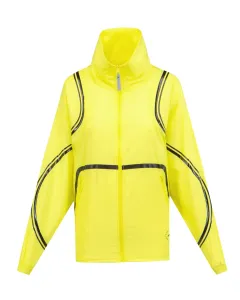 Větrovka adidas by Stella McCartney Truepace žlutá barva, přechodná, oversize #1580279