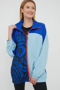 Sportovní bunda adidas by Stella McCartney HA8970 tyrkysová barva, oversize #2022553
