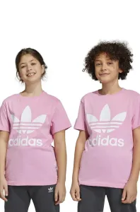 Dětské bavlněné tričko adidas Originals TREFOIL růžová barva #3856877