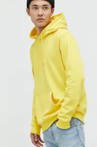 Bavlněná mikina adidas Originals pánská, žlutá barva, s potiskem