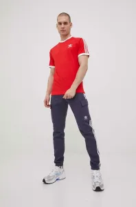 Bavlněné tričko adidas Originals Adicolor HE9547 červená barva, s aplikací