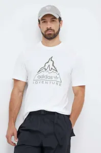 Bavlněné tričko adidas Originals béžová barva, s potiskem #6113694