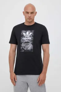 Bavlněné tričko adidas Originals černá barva, s potiskem #5658960