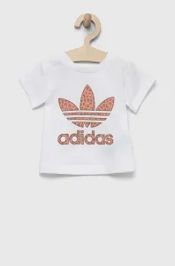 Dětské bavlněné tričko adidas Originals bílá barva #5911672
