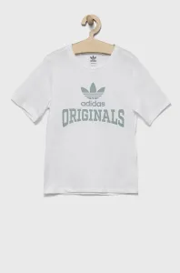 Dětské bavlněné tričko adidas Originals bílá barva, s potiskem #3416492