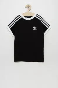 Dětské bavlněné tričko adidas Originals černá barva, s aplikací #2031013