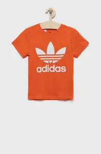 Dětské bavlněné tričko adidas Originals oranžová barva, s potiskem #5910556