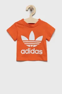 Dětské bavlněné tričko adidas Originals oranžová barva, s potiskem #4821350