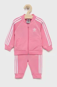 Kojenecká tepláková souprava adidas Originals růžová barva #5656881