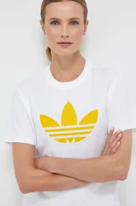 Bavlněné tričko adidas Originals béžová barva