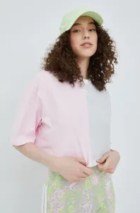 Bavlněné tričko adidas Originals HT5978 růžová barva #5269717