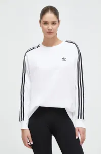 Bavlněné tričko s dlouhým rukávem adidas Originals bílá barva