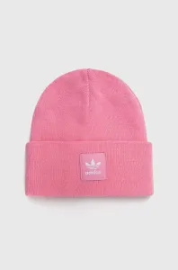 Čepice adidas Originals růžová barva, z husté pleteniny