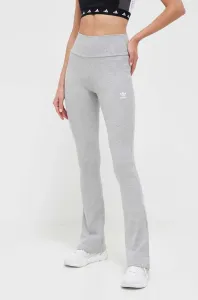 Kalhoty adidas Originals dámské, šedá barva, melanžové #5638604