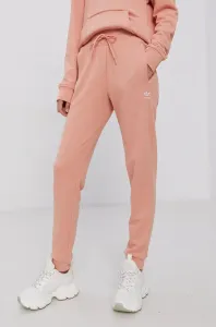 Kalhoty adidas Originals H37874 dámské, oranžová barva, hladké #4680193