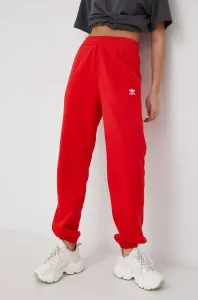 Kalhoty adidas Originals HF7513 dámské, červená barva, hladké #4745003