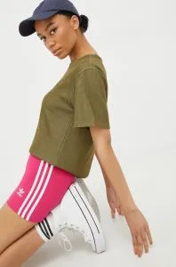 Kraťasy adidas Originals Adicolor dámské, růžová barva, s aplikací, high waist, HG6123-REMAG #6034568