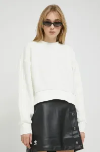 Mikina adidas Originals dámská, bílá barva, s aplikací #4302662