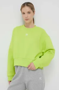 Mikina adidas Originals dámská, zelená barva, hladká