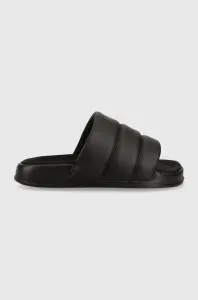 Pantofle adidas Originals Adilette Essential Slide dámské, černá barva, na platformě, IE9641