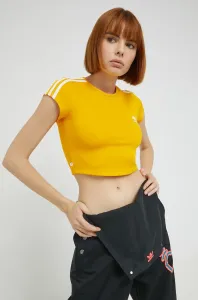 Tričko adidas Originals žlutá barva