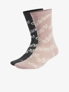 adidas Originals Ponožky 2 páry Černá Růžová
