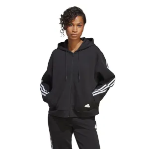Mikina adidas dámská, černá barva, s kapucí, s aplikací #5507657