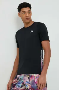 Běžecké tričko adidas Performance Run Icons černá barva, s potiskem #4859201