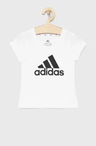Dětské bavlněné tričko adidas Performance GU2760 bílá barva