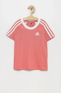 Dětské bavlněné tričko adidas Performance HB7923 růžová barva #5870087