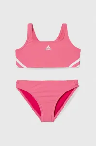Dvoudílné dětské plavky adidas Performance růžová barva