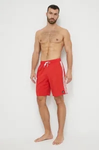 Plavkové šortky adidas Performance červená barva