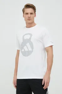 Tréninkové tričko adidas Performance bílá barva, s potiskem #4307362