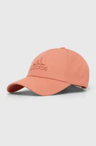 Bavlněná baseballová čepice adidas Performance oranžová barva, s aplikací