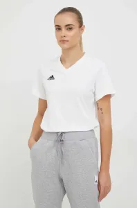 Bavlněné tričko adidas Performance bílá barva