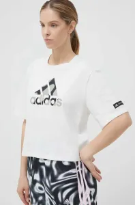Bavlněné tričko adidas Performance x Marimekko bílá barva #5252700
