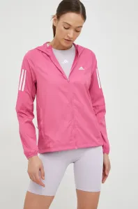 Běžecká bunda adidas Performance růžová barva #5882960