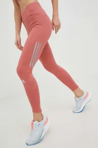 Běžecké legíny adidas Performance Own The Run Winter oranžová barva, s potiskem #5550790