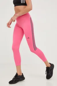 Běžecké legíny adidas Performance Run Icons růžová barva, s potiskem