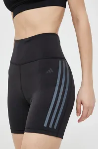 Běžecké šortky adidas Performance DailyRun černá barva, s potiskem, high waist